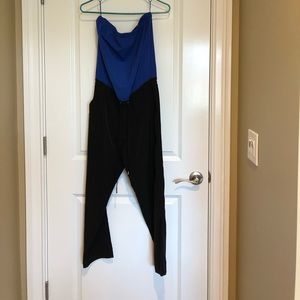 Blue and black jumpsuit